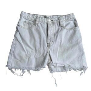 FRAME White Button Fly Jean Shorts Size 28